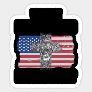Conservative Lion Sheep Sticker